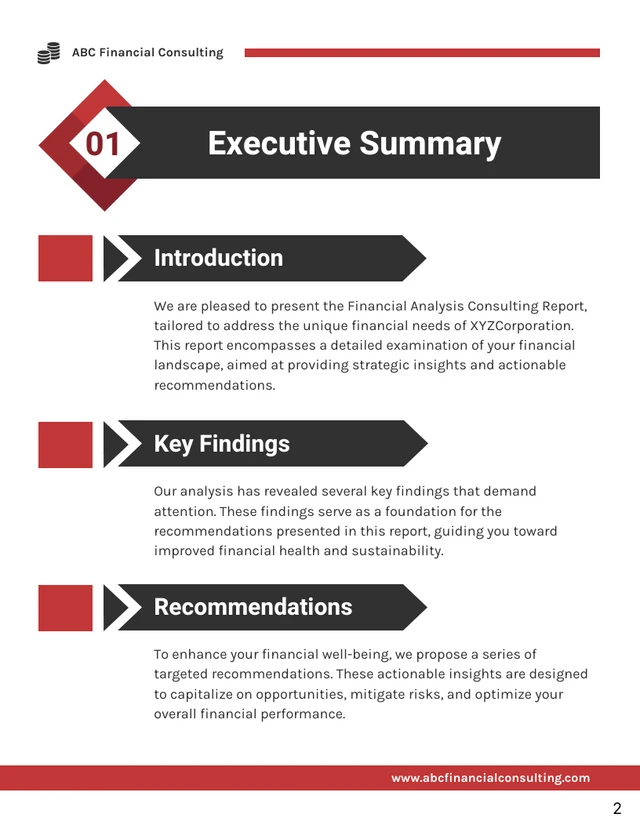 Financial Analysis Consulting Report - Page 2