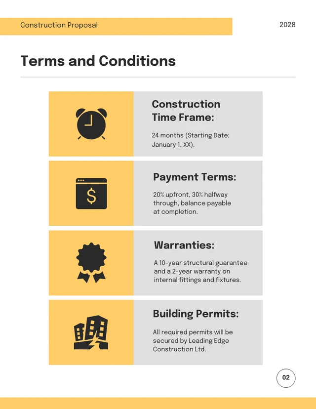 Yellow Grey Modern Shape Construction Proposal - Page 3