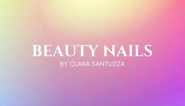 Gradient Minimalist Beauty Nails Business Card - Page 1