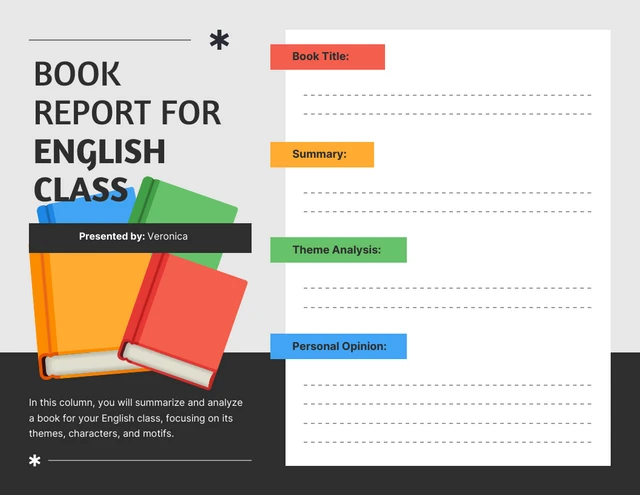 Book Report For English Class Template