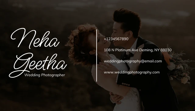 Brown Elegant Minimalist Wedding Photographer Business Card - Page 2