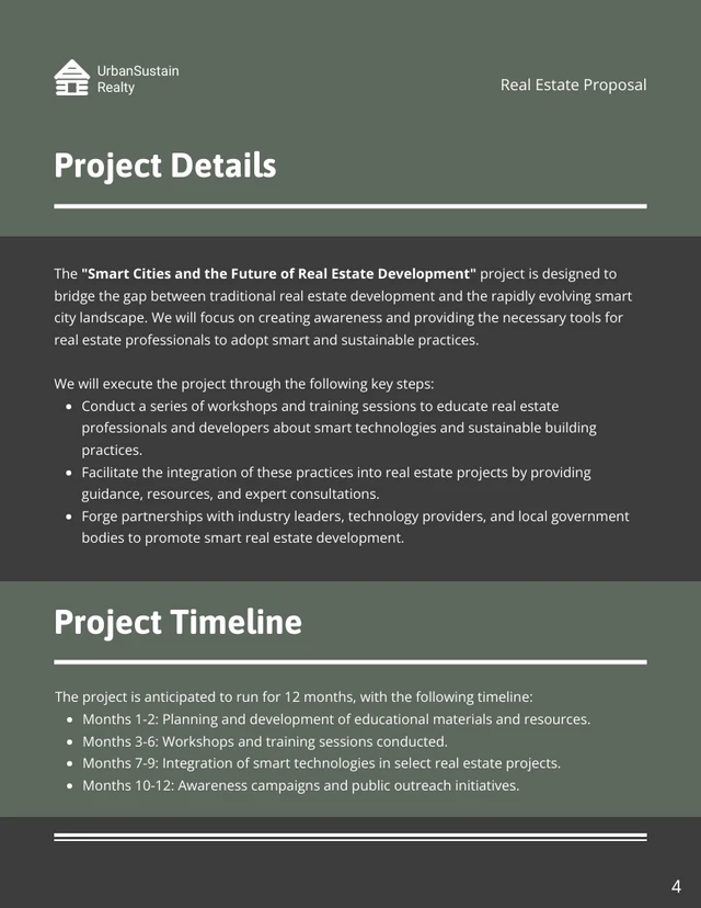 Dark Green Minimalist Real Estate Proposal - Page 4