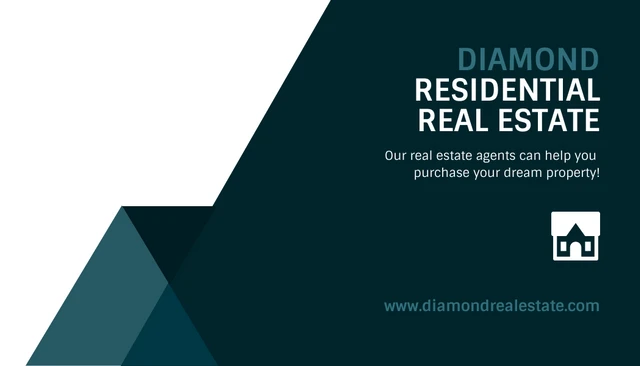 Simple Residential Real Estate Business Card - Page 1