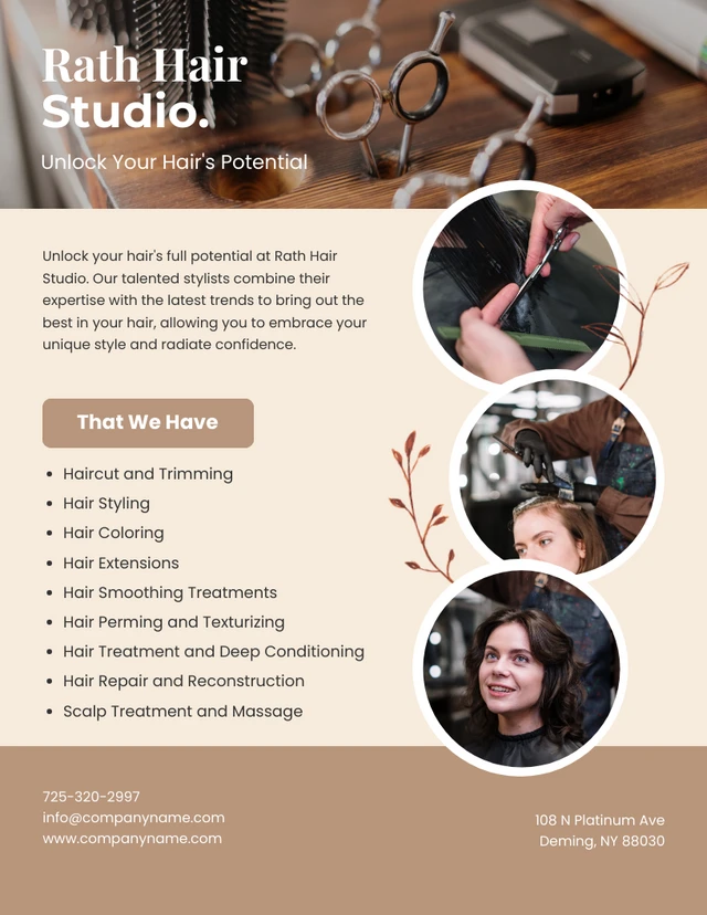 Coffe Mood Flyer Hair Salon Template
