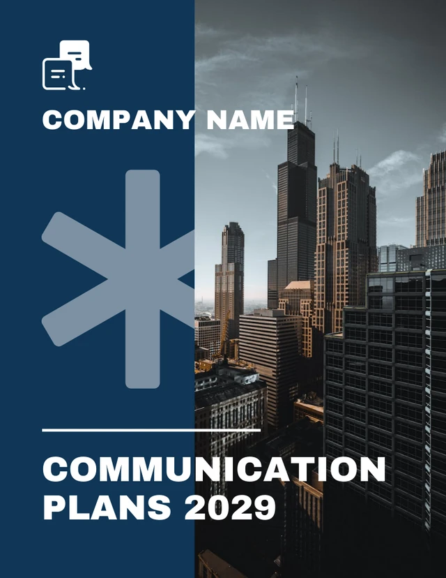 Blue And White Modern Professional Corporate Communication Plans - Page 1