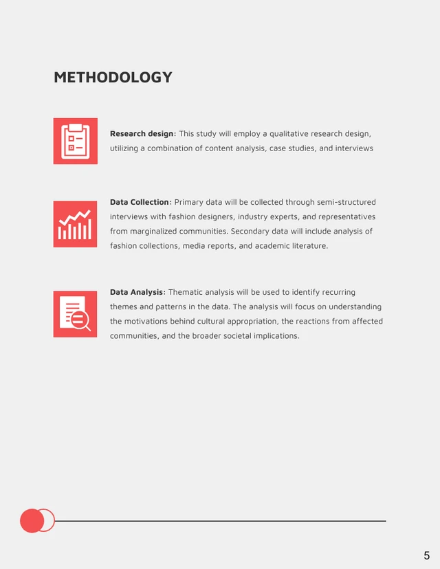 Simple Grey and Red Research Proposal - Page 5