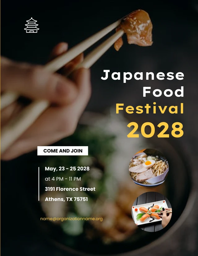 Minimalist Japanese Food Festival Template
