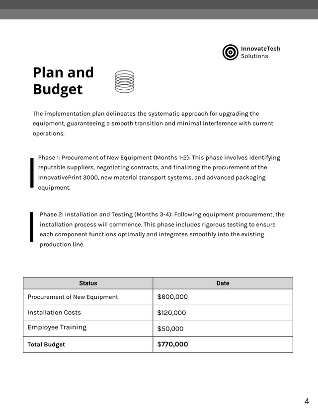 Equipment Upgrade Proposal - Page 4