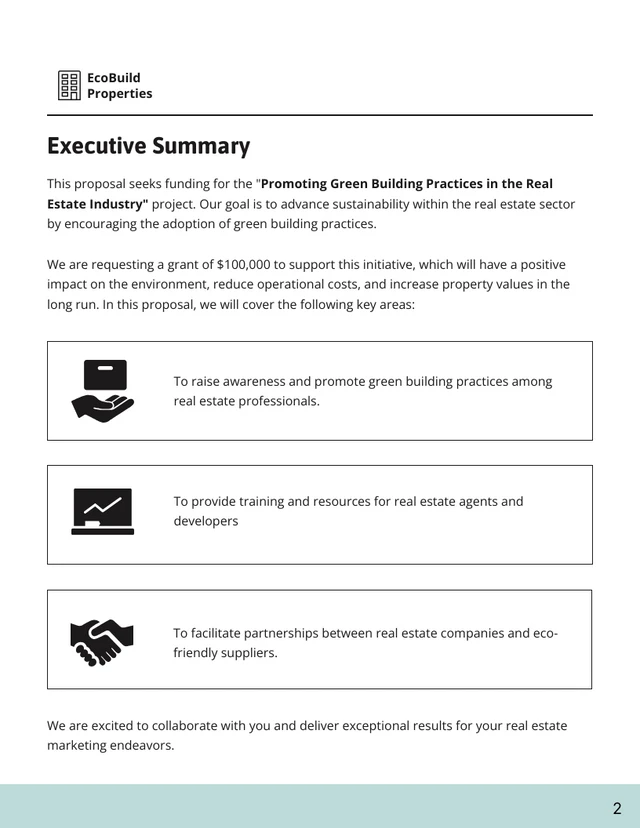 Light Green Simple Real Estate Proposals - Page 2