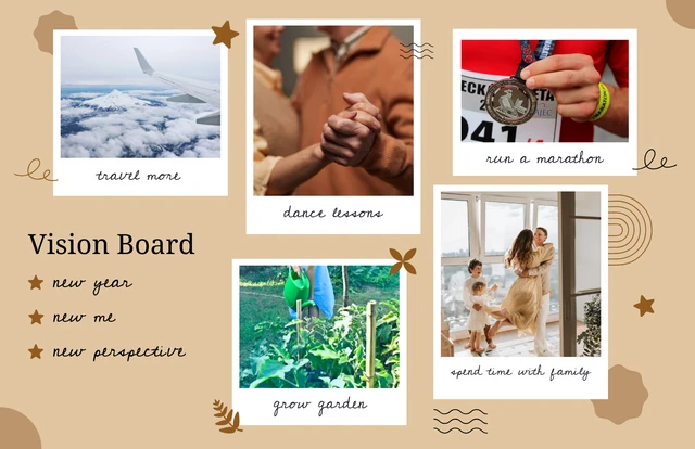 Neutral Playful Vision Board