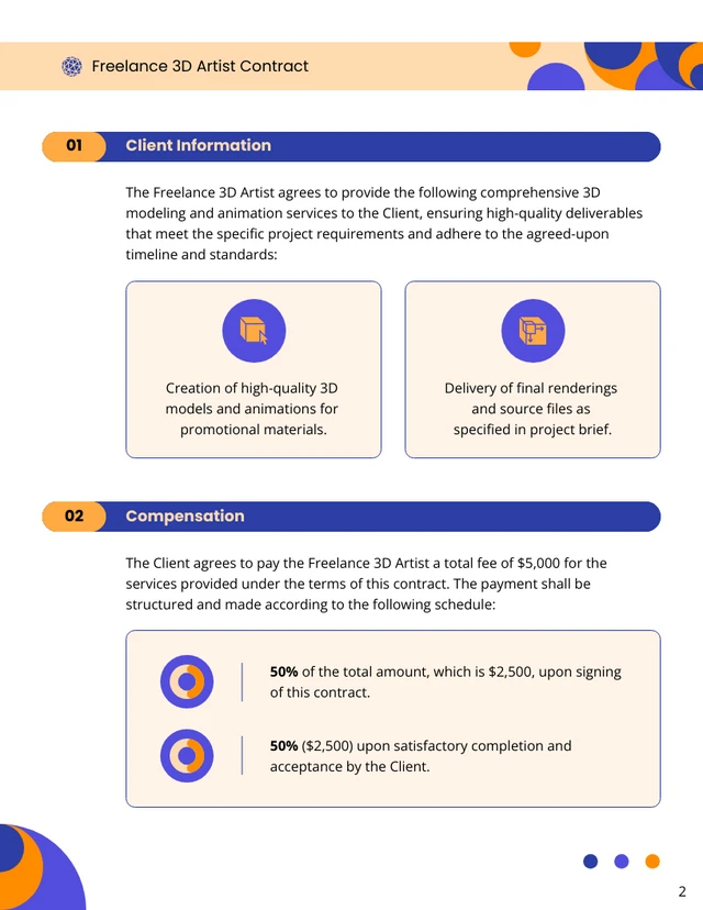 Freelance 3D Artist Contract Template - Page 2