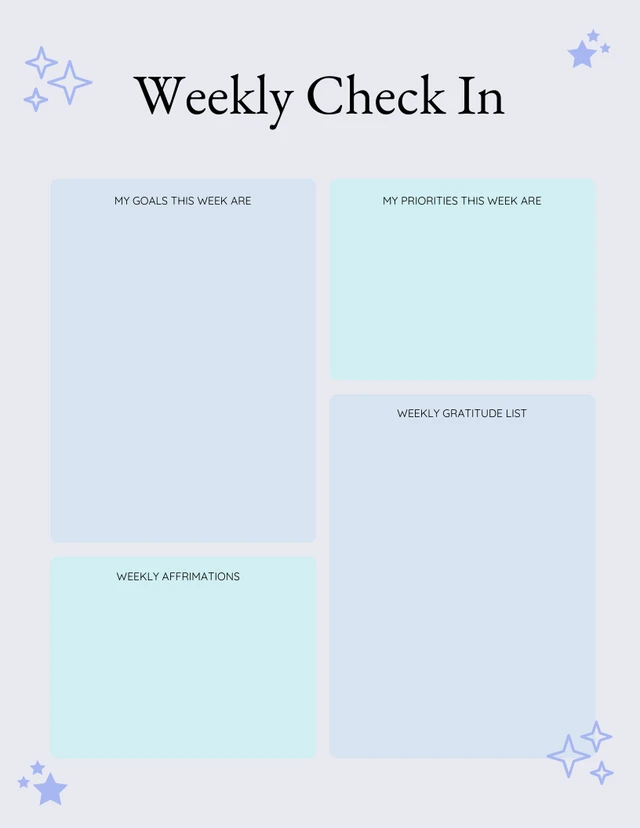 Blue Aesthetic Plan Template