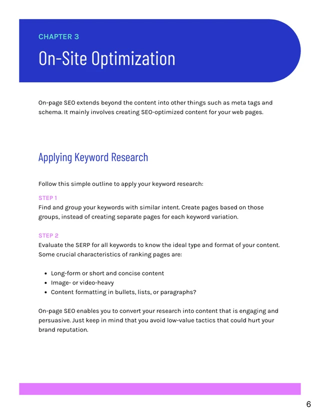 SEO Beginner Guide eBook - Page 6