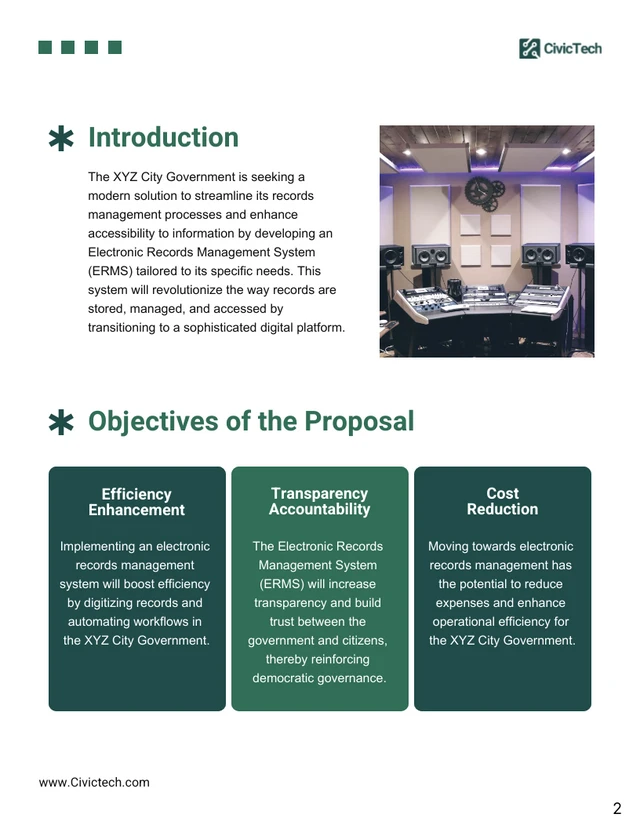 Technical Proposal Template For Government - Page 2