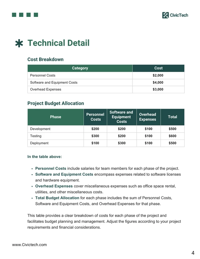 Technical Proposal Template For Government - Page 4