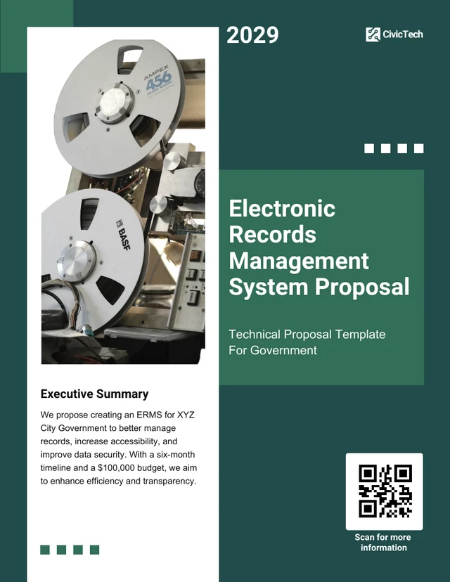 Technical Proposal Template For Government - Page 1