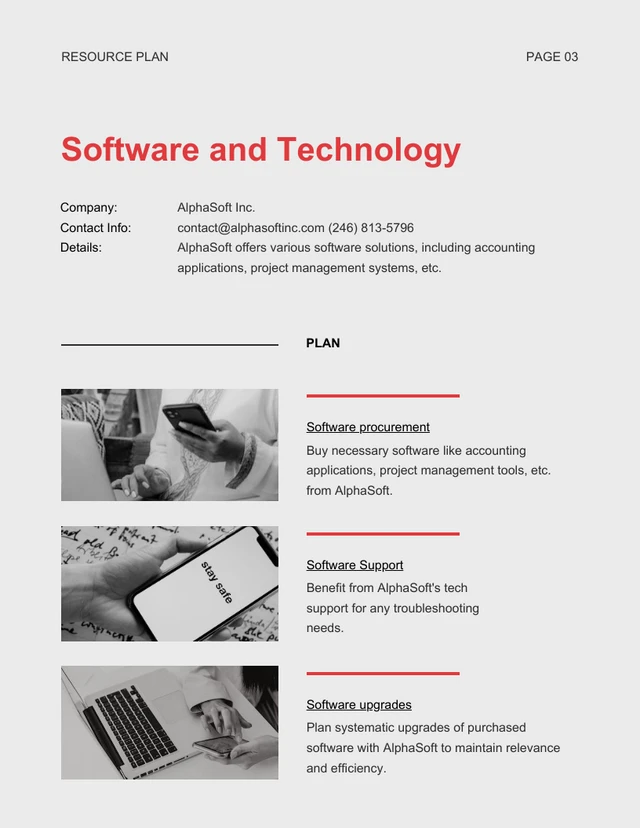 Modern Red And Black Resource Plan - Page 3