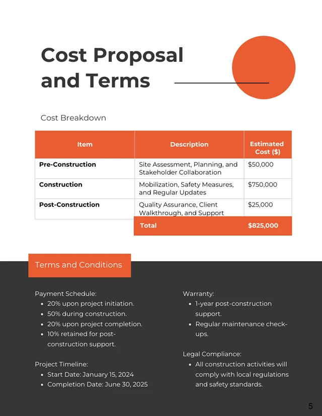 Construction Bidding Proposals - Page 5