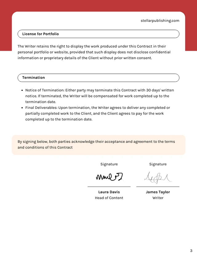 Ghostwriting Contract Template - Page 3