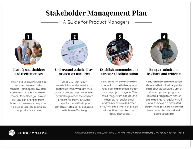 Minimal Stakeholder Management Plan Template