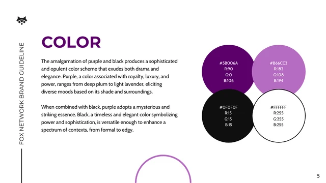 Purple Simple Network Brand Guideline Presentation - Page 5