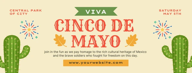 Green And Yellow Orange Cinco De Mayo Celebration Banner