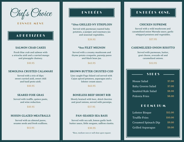 Tri Fold Menu Template - Page 2