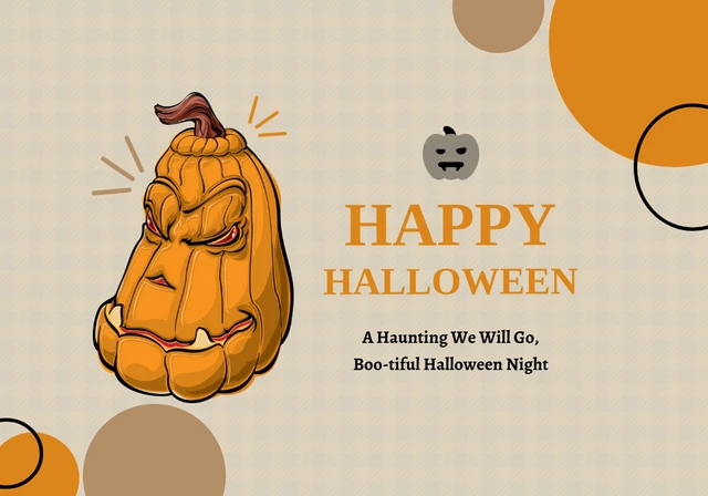 Beige Simple Halloween Template
