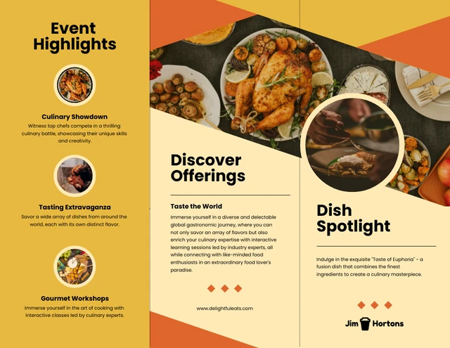 Food Event Trifold Brochure - Page 2