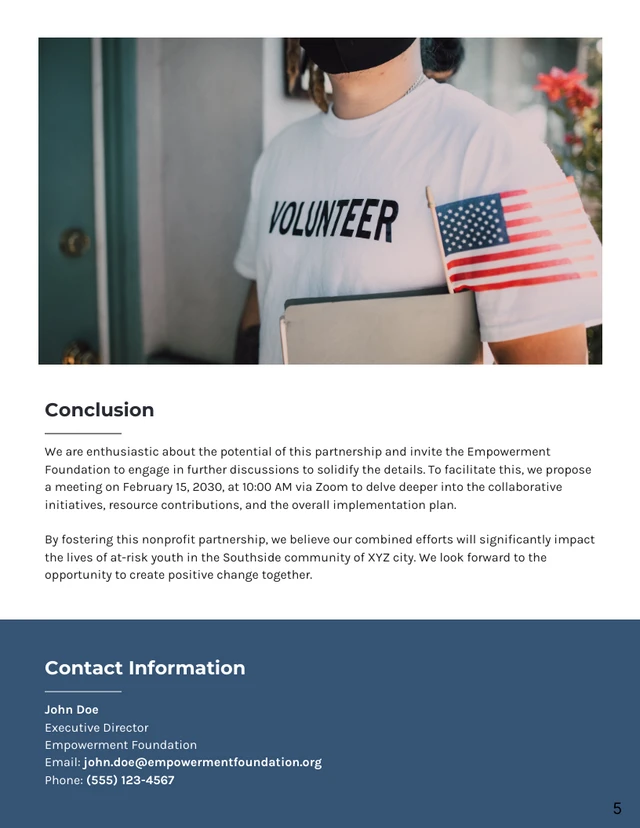 Nonprofit Partnership Proposal - Page 5