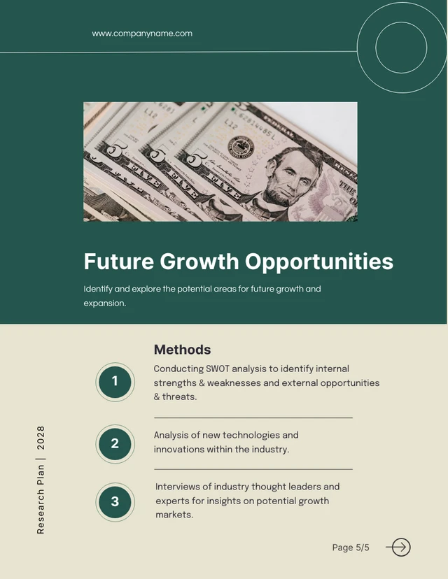 Dark Green Minimalist Lines Research Plan - Page 5