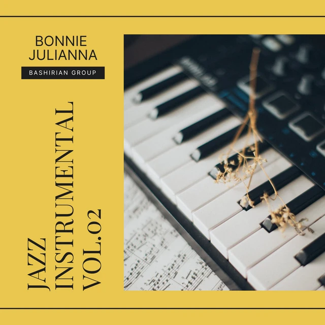 Yellow Simple Jazz Album Cover Template