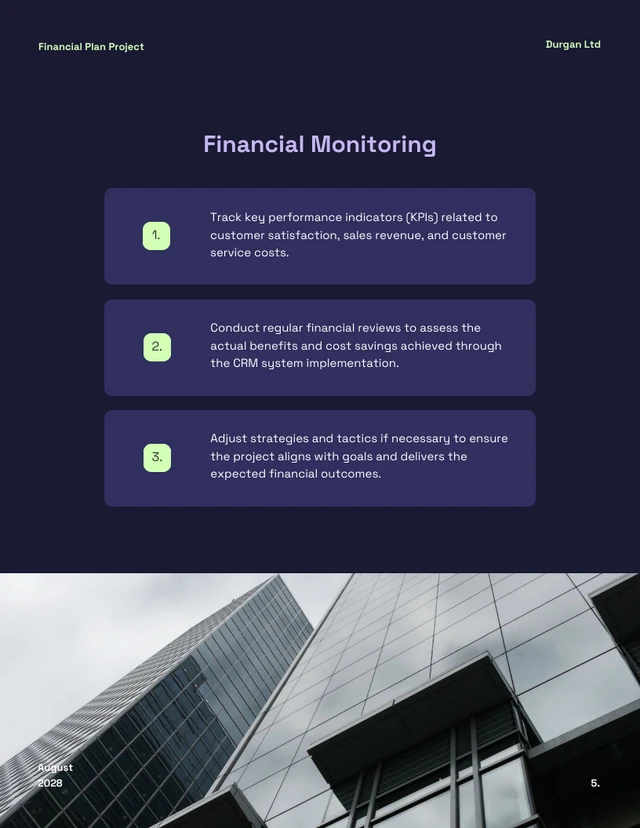 Dark Purple Green Financial Plan - Page 5