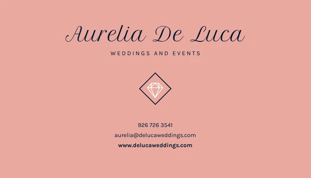 Wedding Event Planner Business Card - Page 1