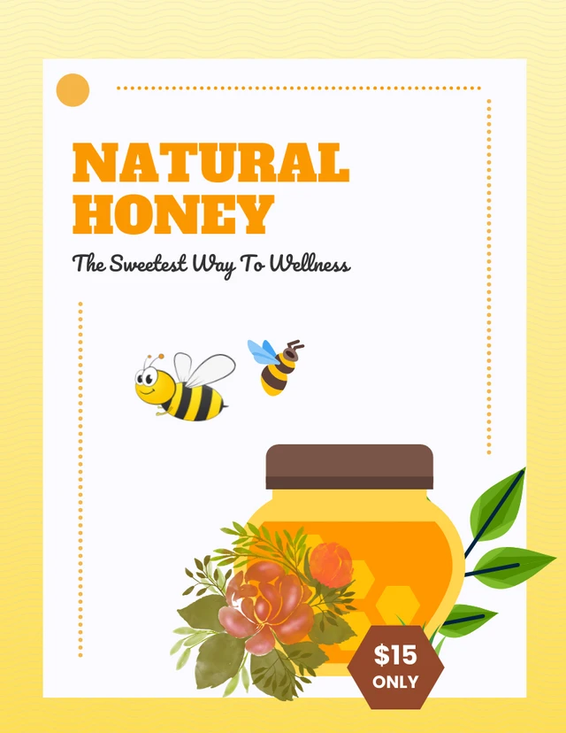 Honey natural Poster Sale Template
