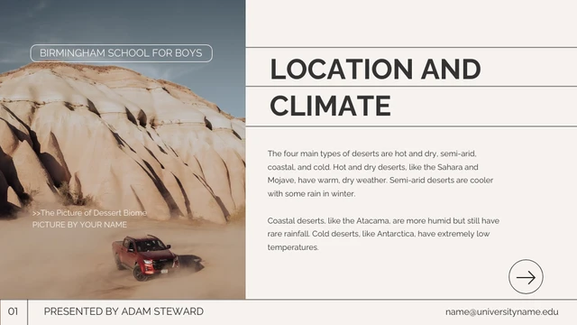 Simple Cream The Dessert Biome Geography Lesson Presentation - Page 2