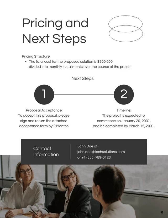 Minimalist Black and White Business Proposal - Page 5