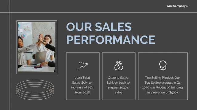 Grey And Blue Minimalist Sales Presentation - Page 3