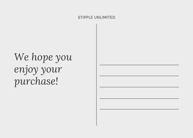 Light Grey Minimalist Store Business Thankyou Postcard - Page 2