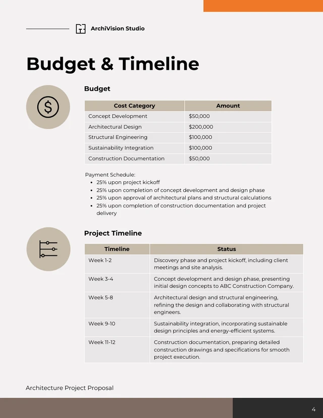 Brown And Orange Simple Professional Proposal - Page 4