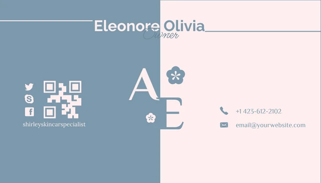 Pastel Colour Simple Business Card Aesthetician - Page 2