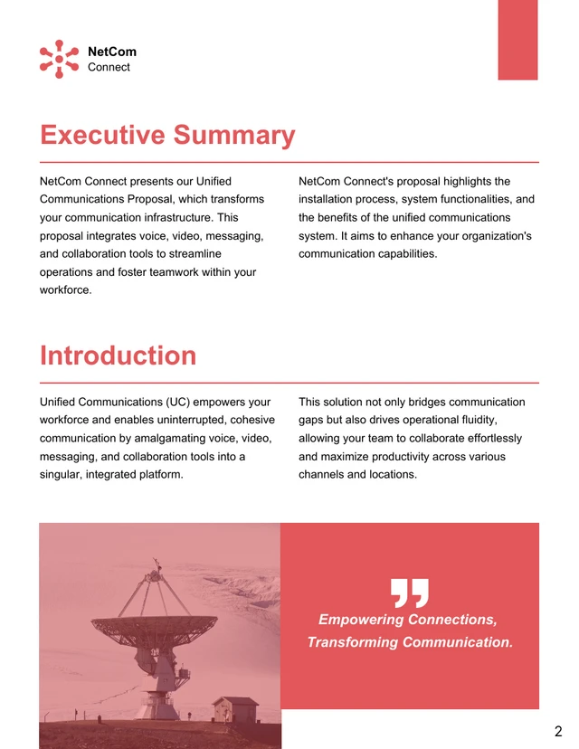 Unified Communications Proposal - Page 2