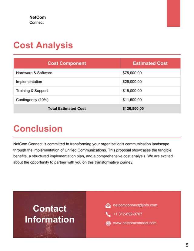 Unified Communications Proposal - Page 5