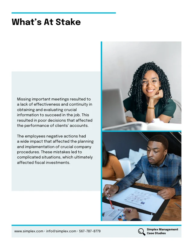 Light Blue Management Case Study Template - Page 5