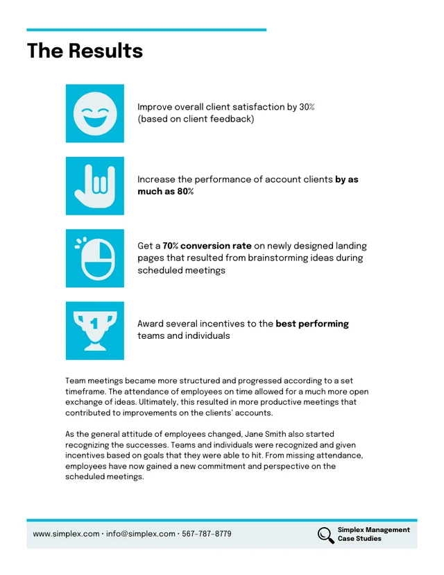 Light Blue Management Case Study Template - Page 7