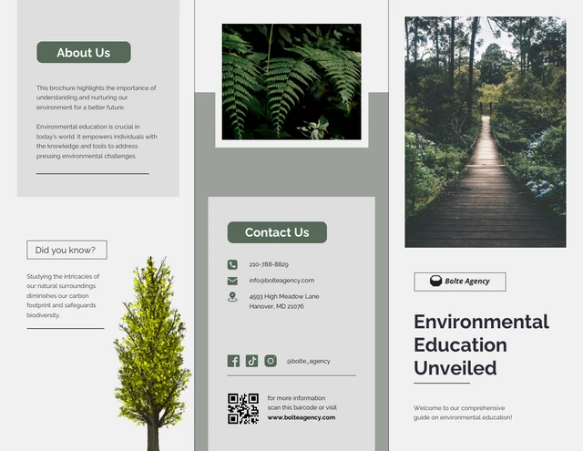 Environmental Education Brochure - Page 1