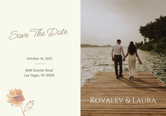 Aesthetic Fall Save The Date Template
