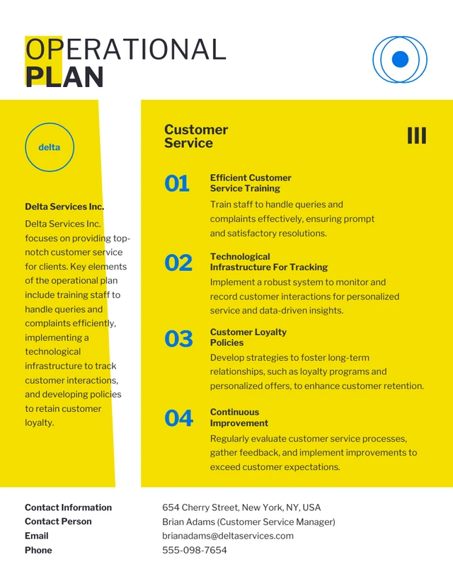 Simple Clean Yellow Operational Plan - Page 5