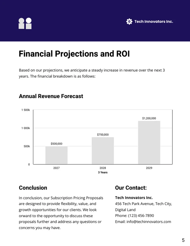 Subscription Pricing Proposals - Page 5