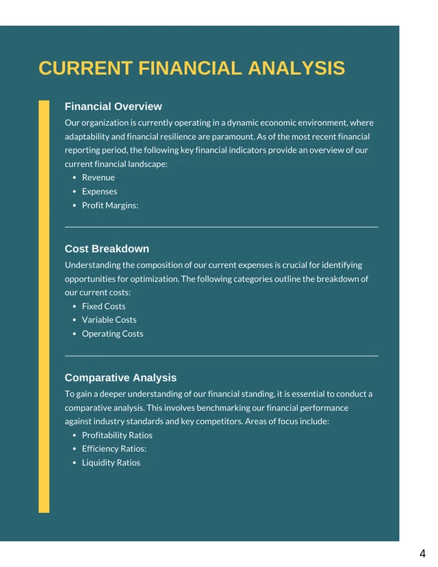 Cost Reduction Initiative Proposal - Page 4